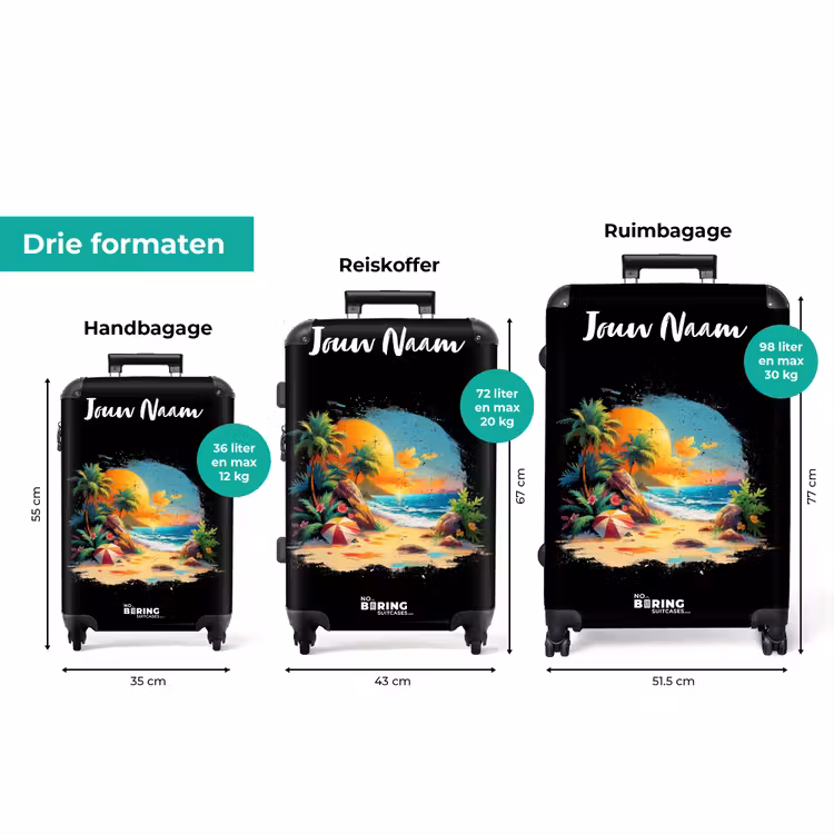 Koffer met naam - Exotische Muurschildering — 8