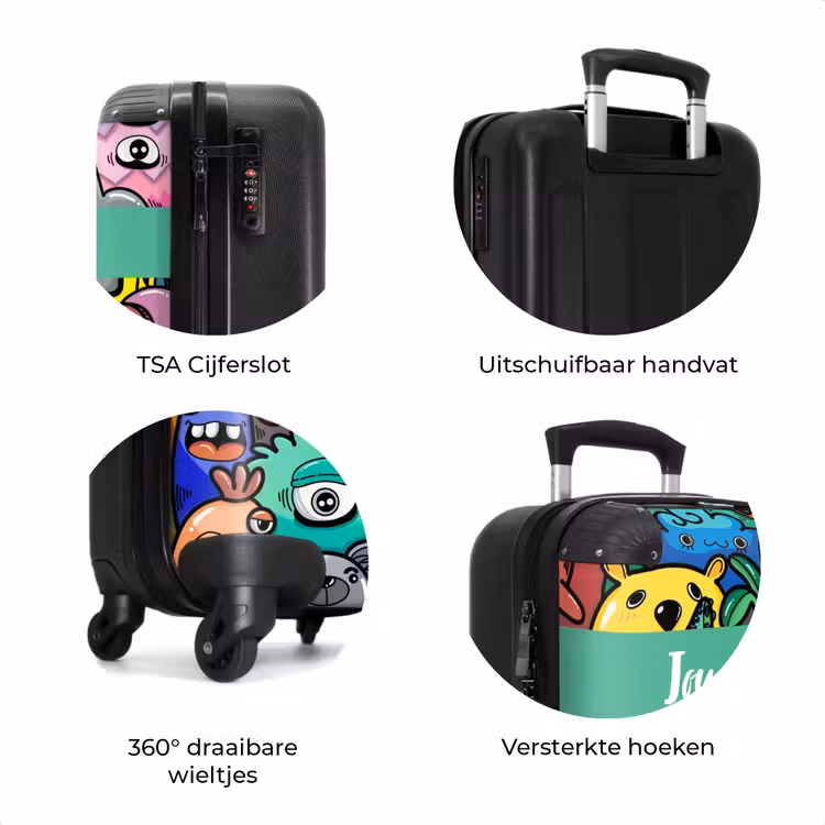 Koffer met naam - Kleurrijke Monsterparade — 7