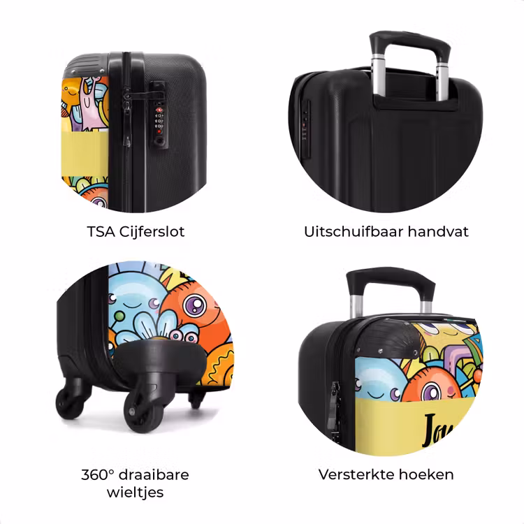 Koffer met naam - Monster met Stippen — 7