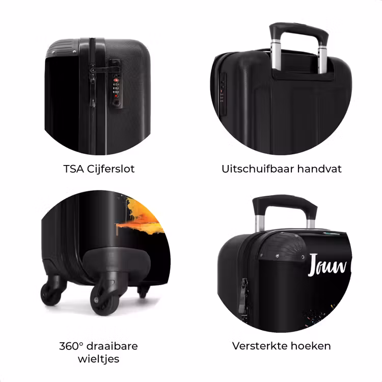 Koffer met naam - Palmbomen Besmeurd met Verf — 7