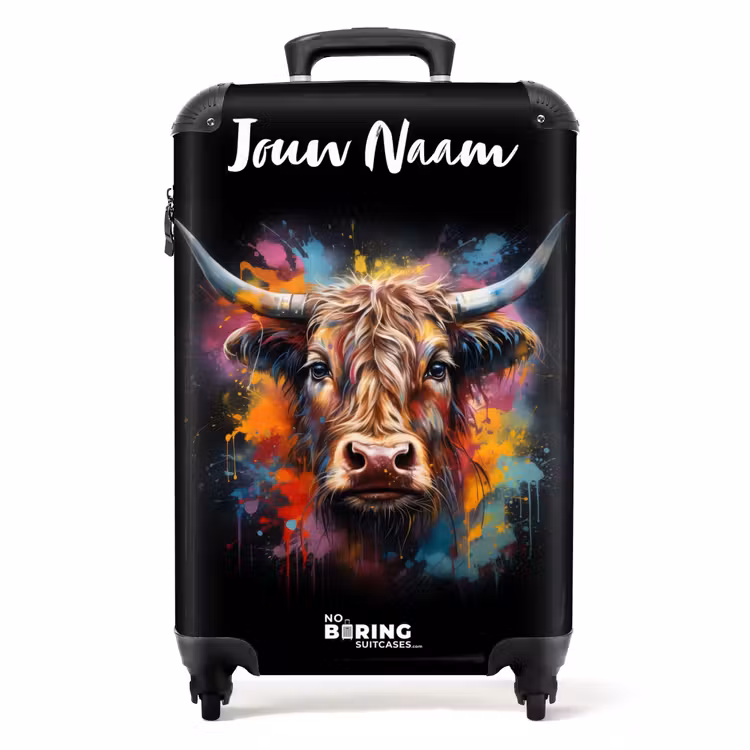 Koffer met naam - Schotse Hooglander als Graffiti Art — 1