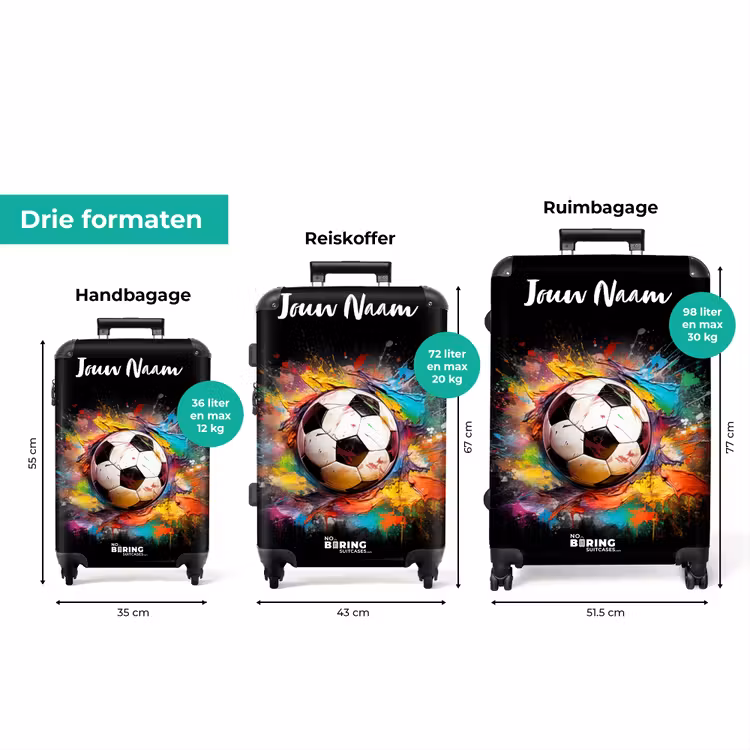 Koffer met naam - Verfklodder Voetbal — 8