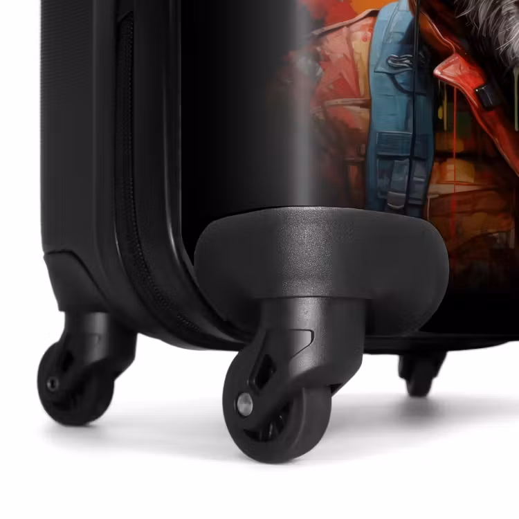 Koffer met naam - Chimpansee met Koptelefoon en Graffiti-Spray — 6