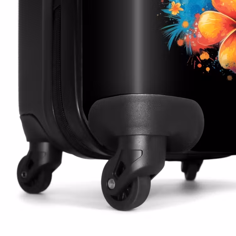 Koffer met naam - Dolfijn te Midden van Graffiti Bloemen — 6