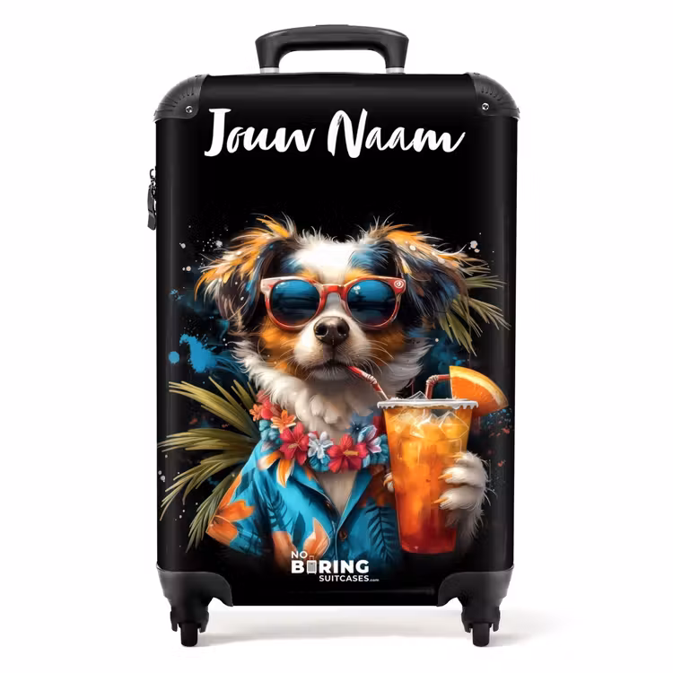 Koffer met naam - Hond in Tropische Sferen — 1