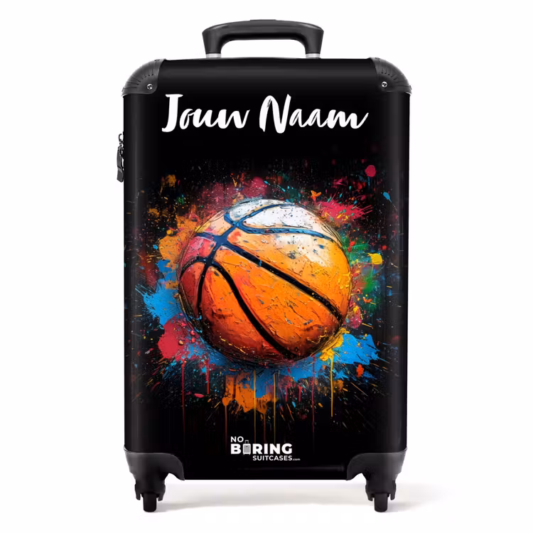 Koffer met naam - Oranje Basketbal te Midden van Verfspetters — 1