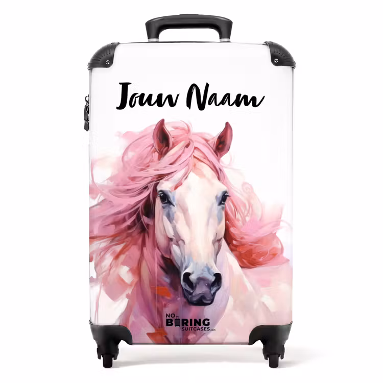 Koffer met naam - Pastel Praalpaard — 1