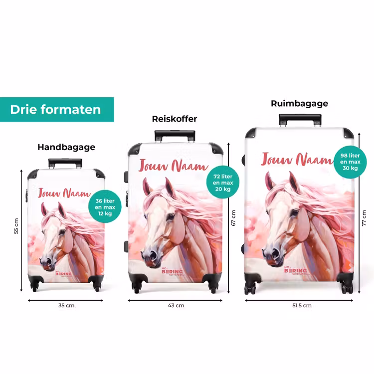 Koffer met naam - Roze Renner — 8