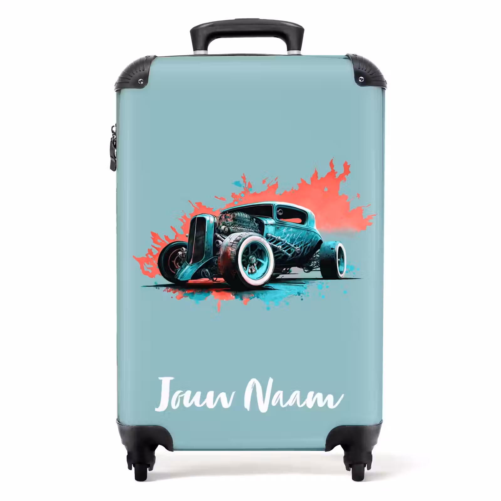 Koffer met naam - Hotrod turquoise — 1
