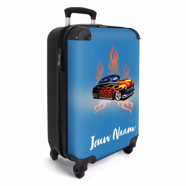 Koffer met naam - Hotrod flames — 2