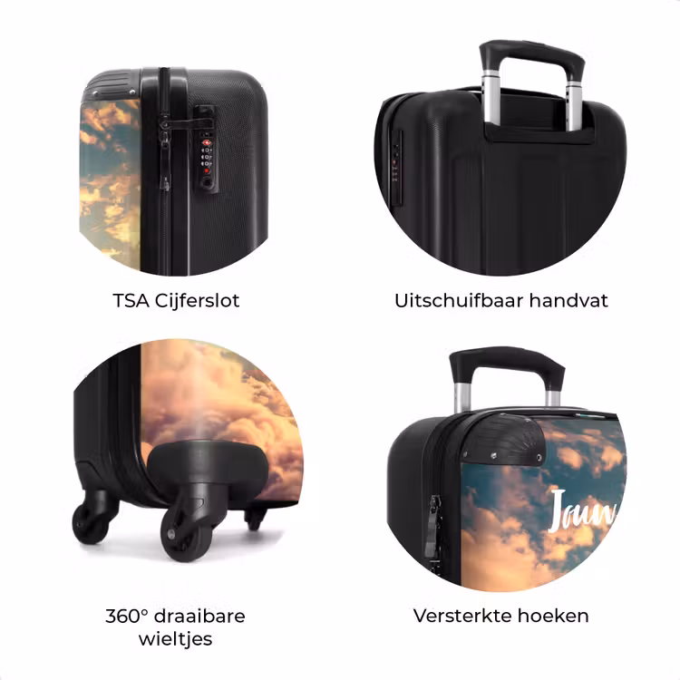 Koffer met naam - Pastel skyliner — 7