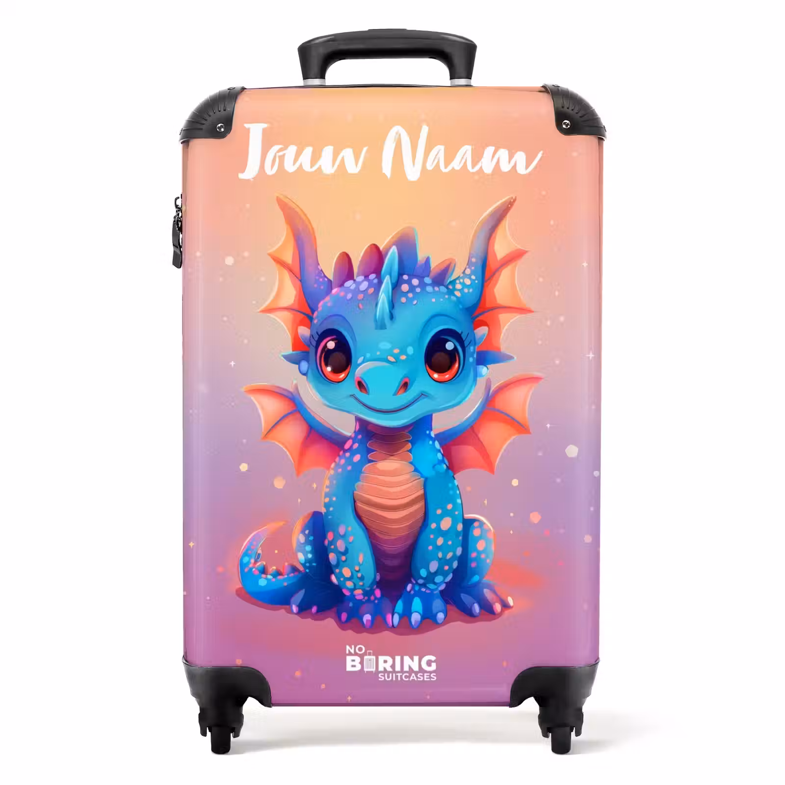 Koffer met naam - Schattige baby draak — 1
