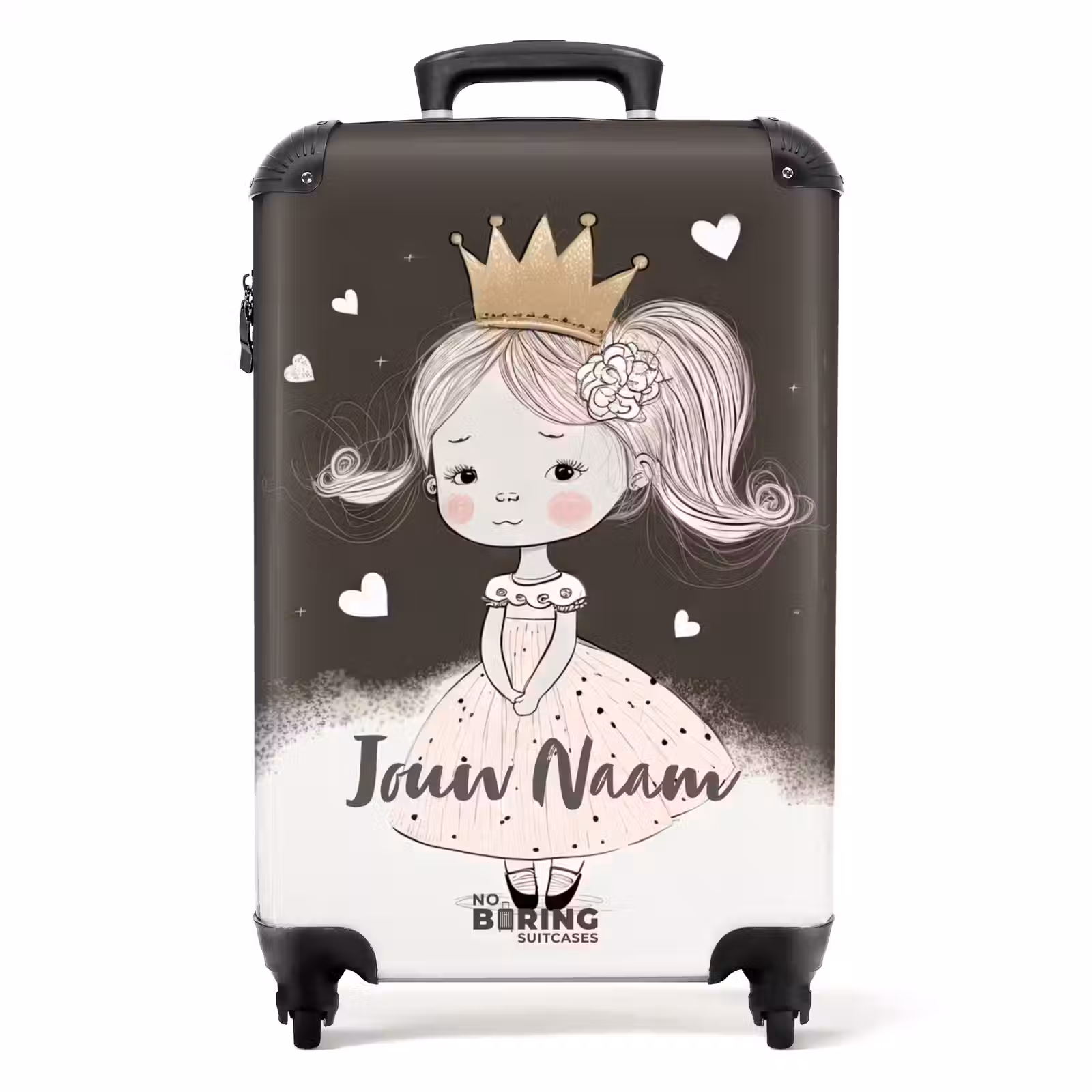 Koffer met naam - Verlegen prinses met bloem — 1