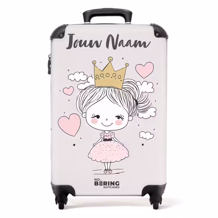 Koffer met naam - Kleine prinses met hartjes — 1