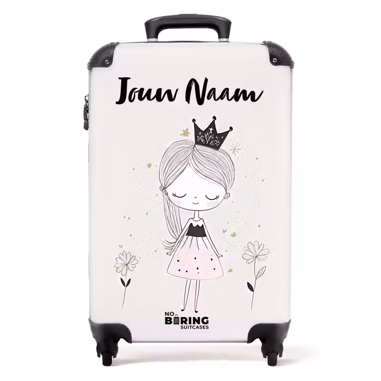 Koffer met naam - Prinses met zwart jurkje — 1