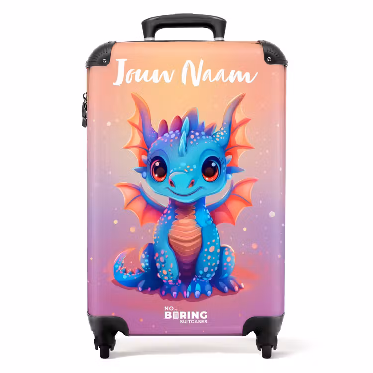 Koffer met naam - Schattige baby draak — 1
