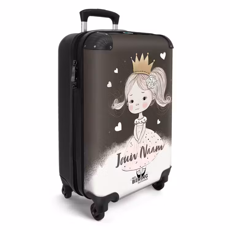 Koffer met naam - Verlegen prinses met bloem — 2