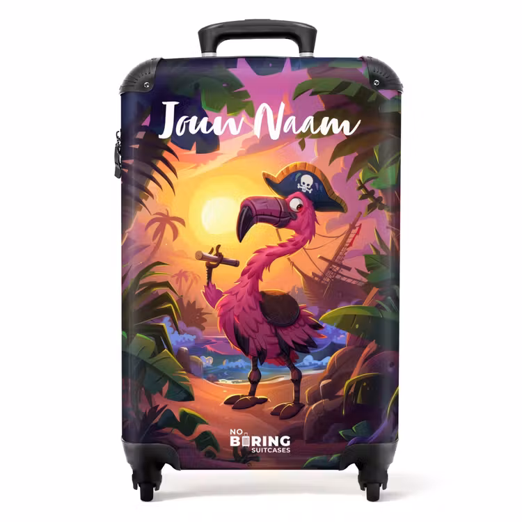 Koffer met naam - Fernando flamingo — 1
