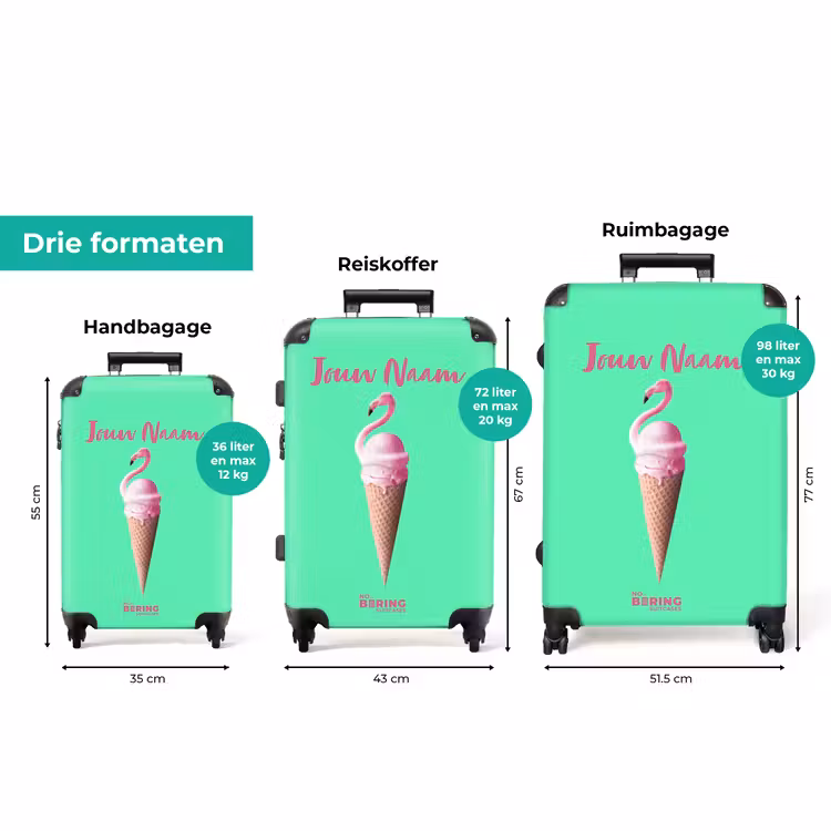 Koffer met naam - Flamingohoorntje — 8