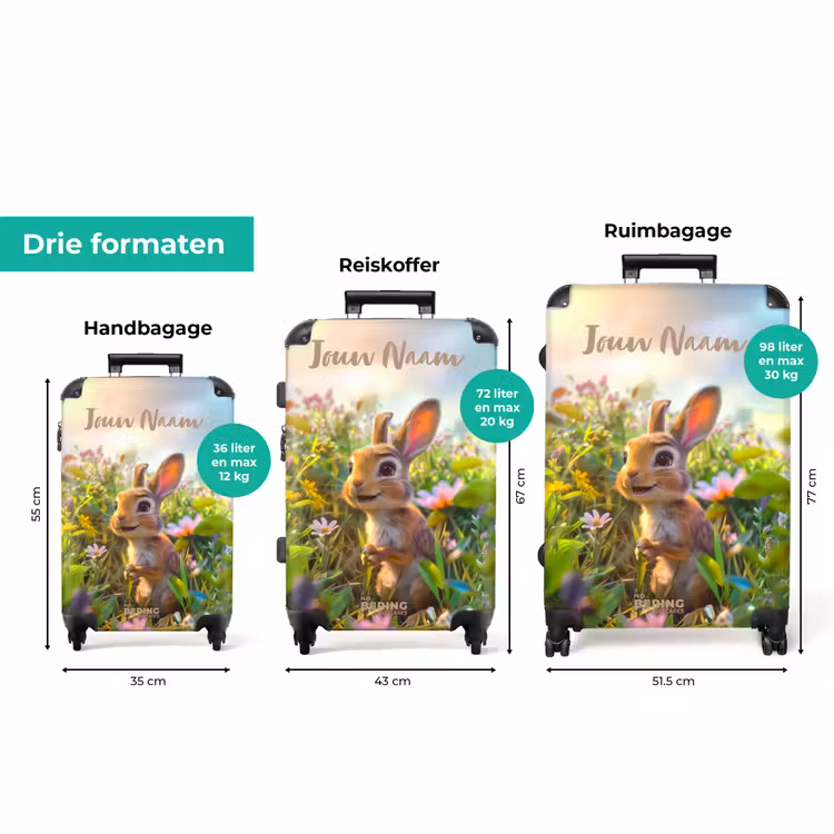 Koffer met naam - Kareltje konijn — 8