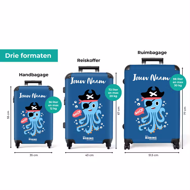 Koffer met naam - Piratenoctopus — 8
