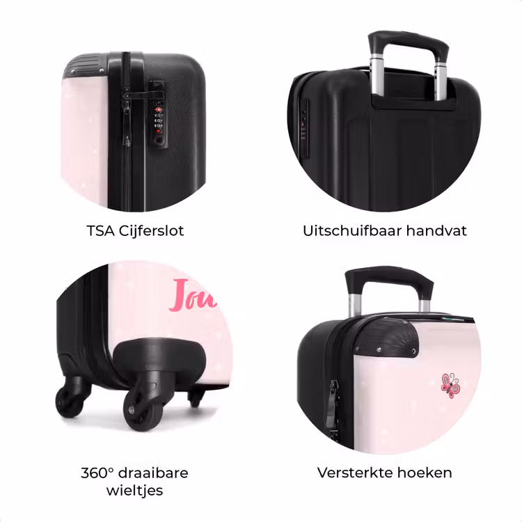 Koffer met naam - Prinsesje roze — 7