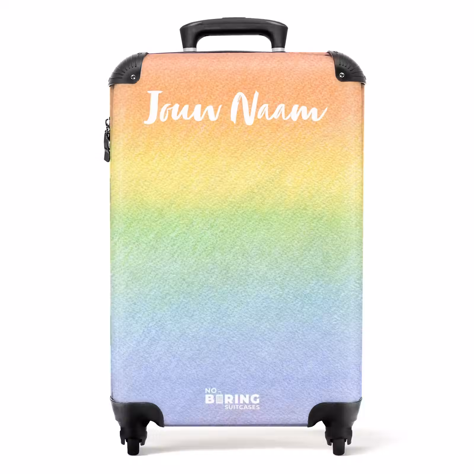 Koffer met naam - Pastel regenboog — 1