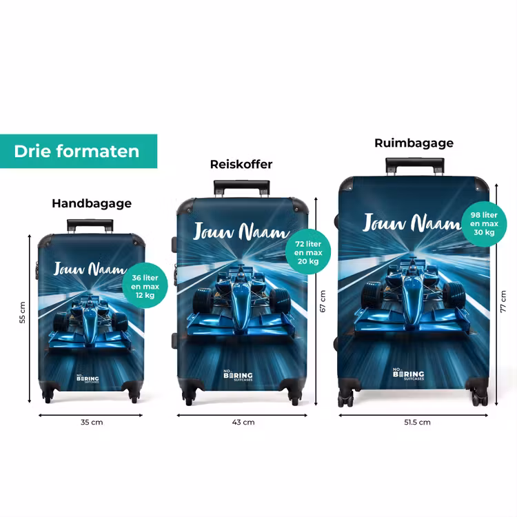 Koffer met naam - Blazing blue — 8