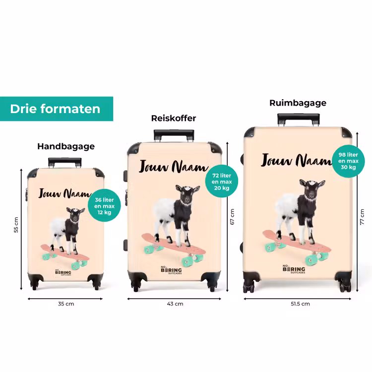 Koffer met naam - Boardende bok — 8