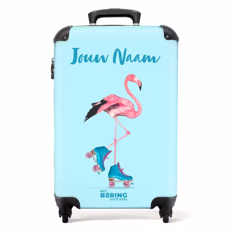 Koffer met naam - Flitsende flamingo — 1