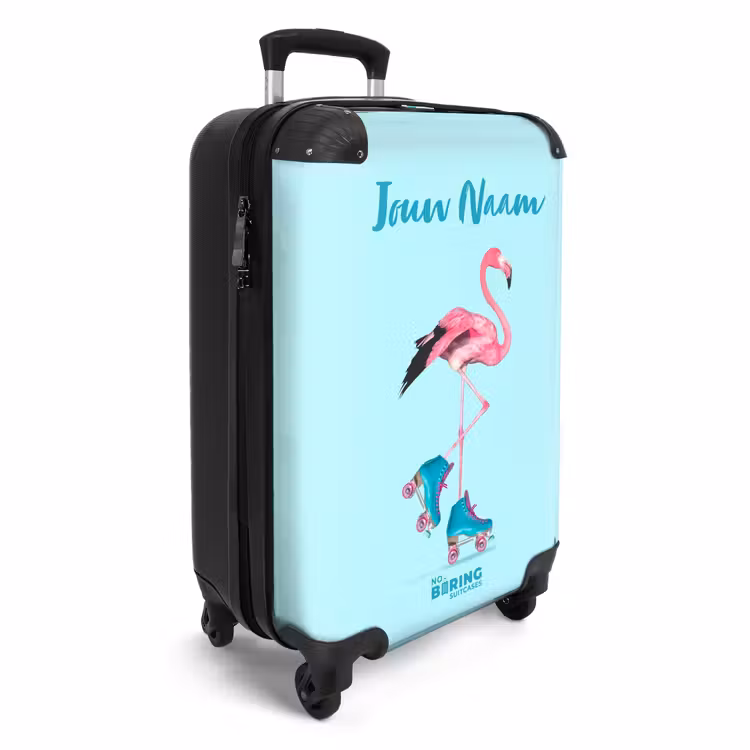 Koffer met naam - Flitsende flamingo — 2