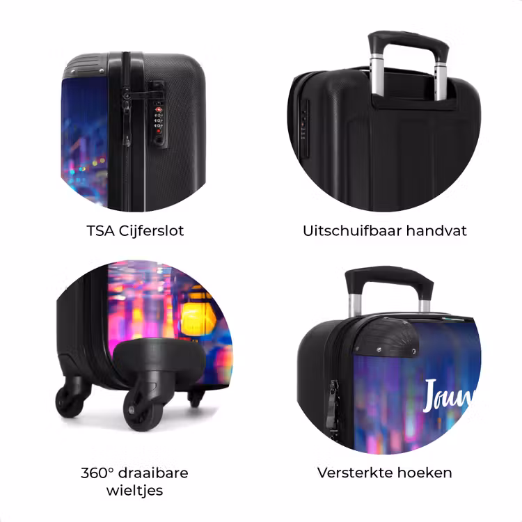 Koffer met naam - Neon nightcar — 7