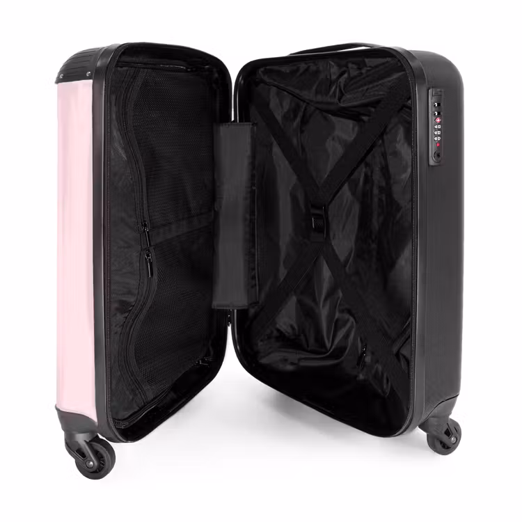 Koffer met naam - Roze rollerflamingo — 4