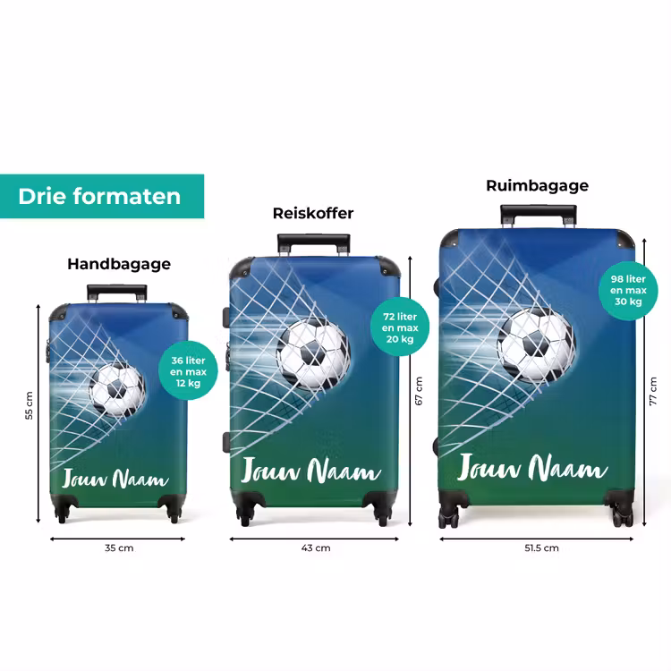 Koffer met naam - Goal-getter blauw — 8
