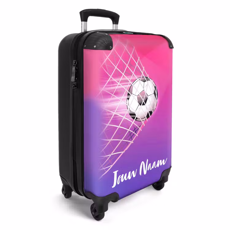 Koffer met naam - Goal-getter roze — 2