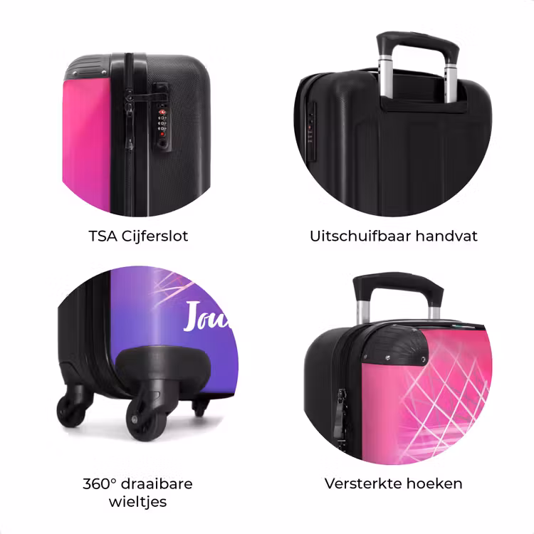 Koffer met naam - Goal-getter roze — 7