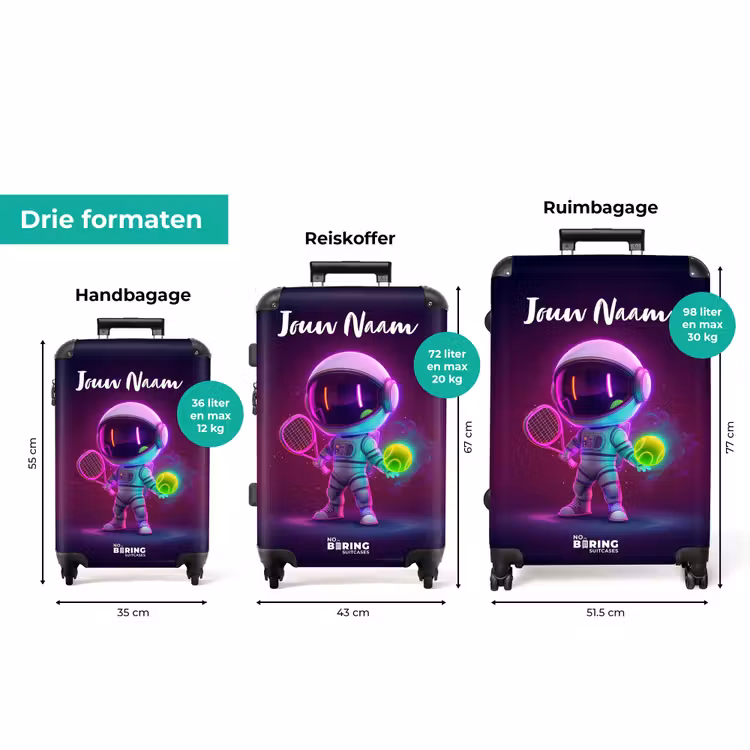 Koffer met naam - Space tennis — 8
