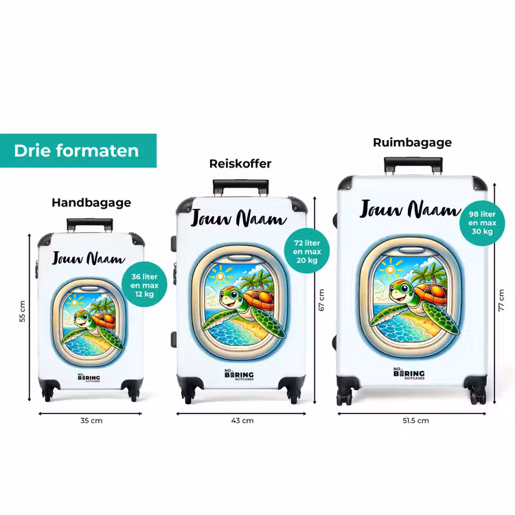 Koffer met naam - Tropic turtle — 8