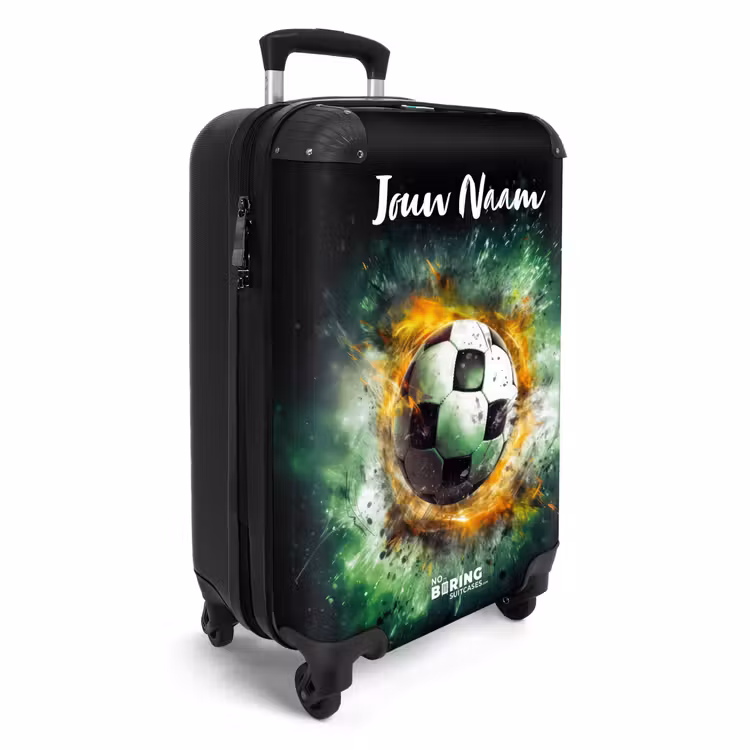 Koffer met naam - Voetbal on fire — 2