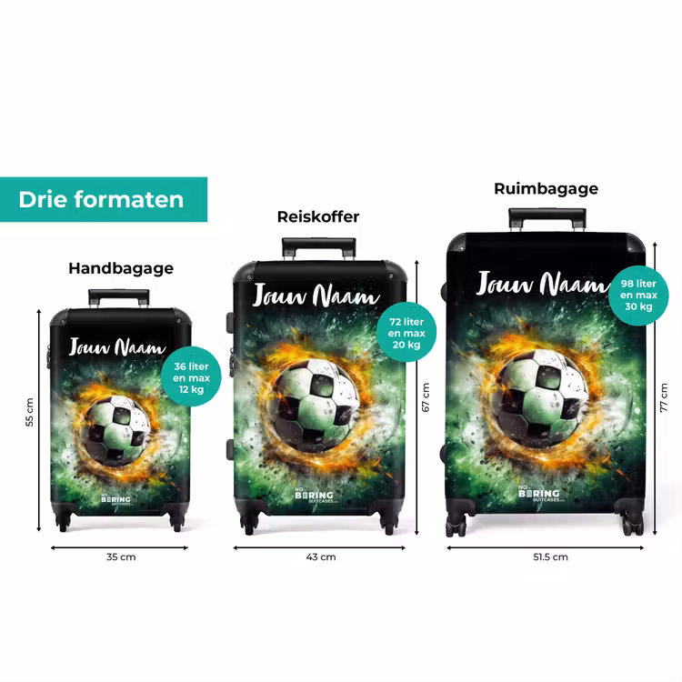 Koffer met naam - Voetbal on fire — 8
