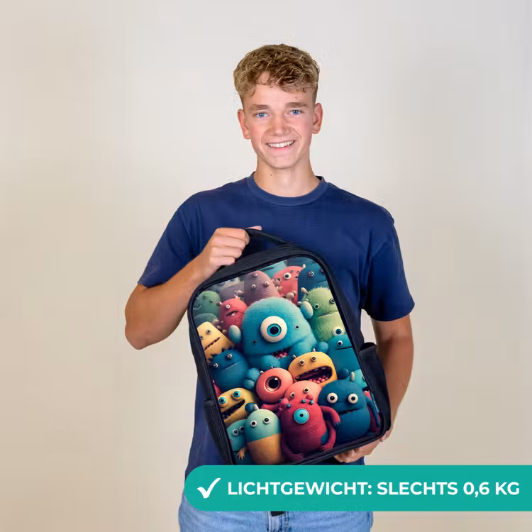 Kinderrugzak - Zwart - Monster Menigte — 2