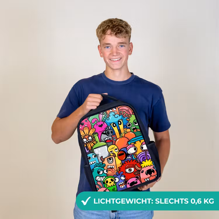 Kinderrugzak - Zwart - Monster met 1 Oog — 2
