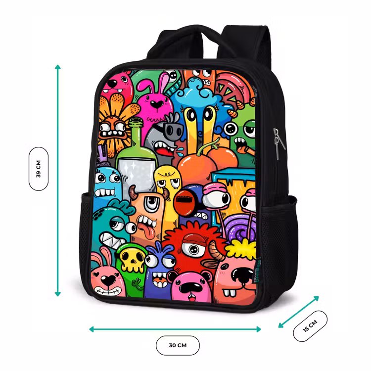 Kinderrugzak - Zwart - Monster met 1 Oog — 5