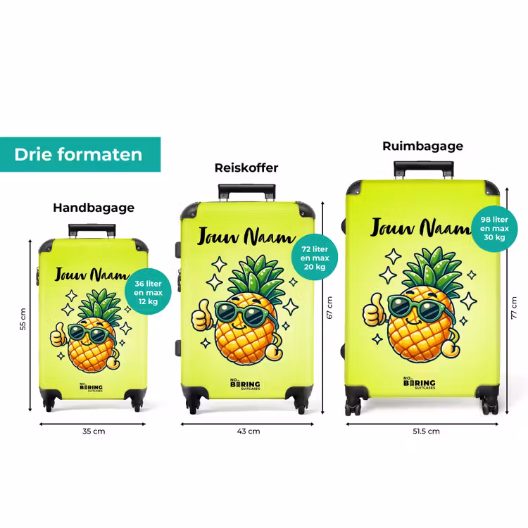 Koffer met naam - Ahmed ananas — 8