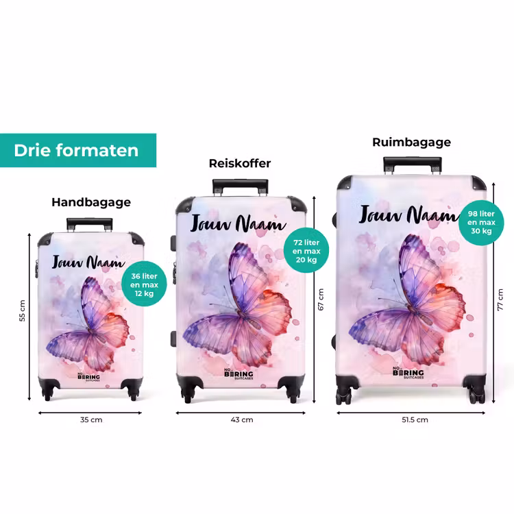 Koffer met naam - Aquarel aurora — 8