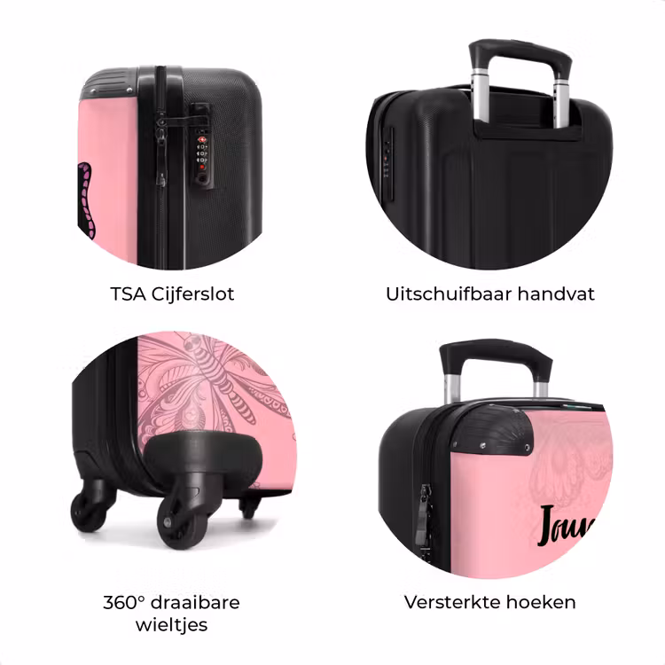 Koffer met naam - Bubblegum butterfly — 7