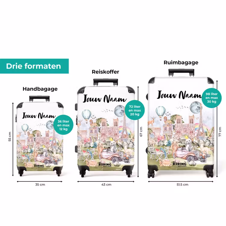 Koffer met naam - Dierlijke fantasiestad — 8
