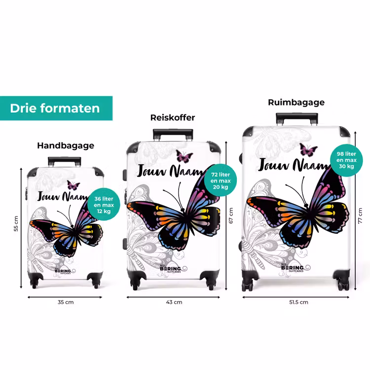 Koffer met naam - Petal papillon — 8