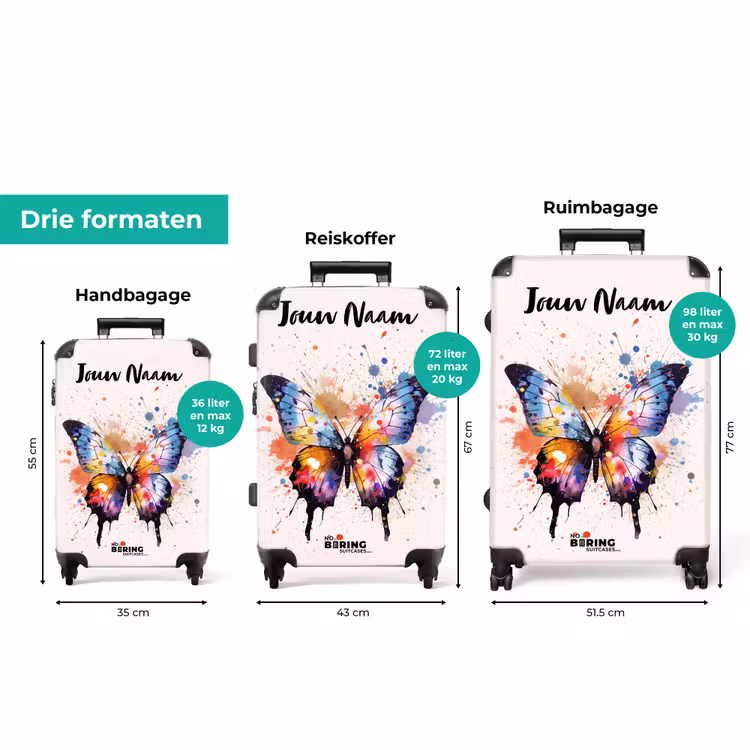 Koffer met naam - Vlinderexplosie — 8