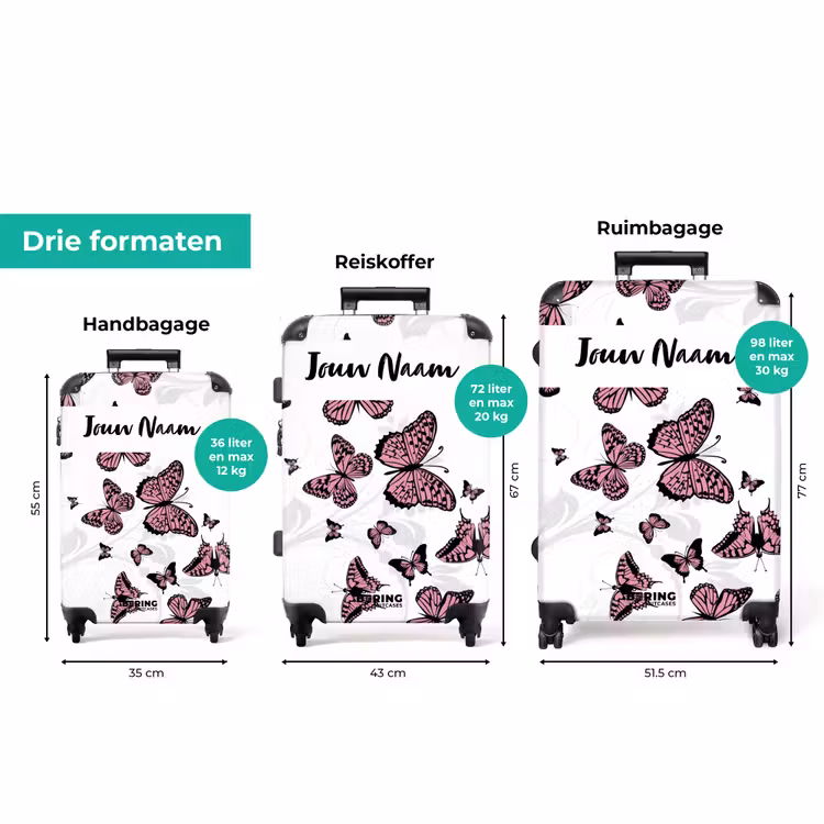 Koffer met naam - Vlinderzee — 8